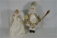 Santa And Angel Porcelain Dolls (Cream)