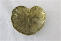 1948 Cast Brass Geranium Leaf Trinket Dish