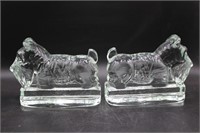 1940s Crystal Scottie Dog Bookends