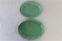1940s W. S. George Petalware Platters