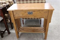 WOODEN TALL TABLE WITH DRAWER 32"X15"X30"