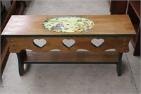 PAINTED BENCH 36"X12"X16"