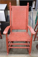 PAINTED WICKER ROCKING CHAIR