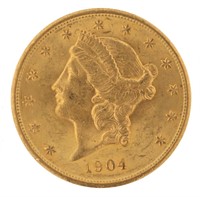 1904 Liberty Head $20.00 Gold Double Eagle