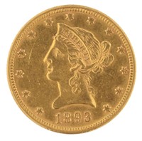 1893 Liberty Head $10.00 Gold Eagle