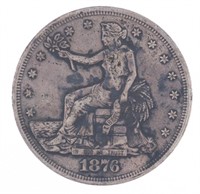 1876 Seated Liberty Silver Trade Dollar