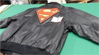 3XL black leather SUPERMAN JACKET. WB Official.