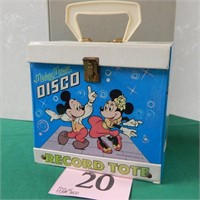 Mickey Mouse Disco 45 RPM record carrier. Used.