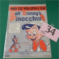 Pinocchio sheet music â€œWhen You Wish Upon A