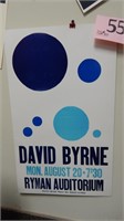 David Byrne poster (12 3/4 x 21), at The Ryman.