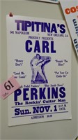 Carl Perkins gig poster reprint (14 x 22), on