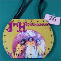 Twelve inch vinyl record handbag â€œJimi Hendrix