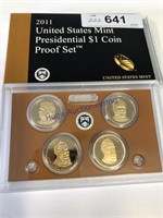 2011 US MINT PRESIDENTIAL $1 COIN PROOF SET