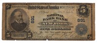 Series 1902 New York $5.00 Large National Currency