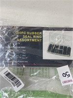 ASSORTED RUBBER SEAL RINGS 180PC BLACK
