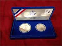 1986 S Liberty Ellis Island 2 Coin Proof Set