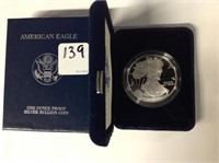 2001 W Silver American Eagle One Dollar Coin
