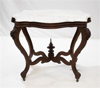 Furniture Carved Victorian Marble Top Center Table