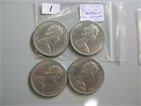 4 British Columbia One Dollar Coins