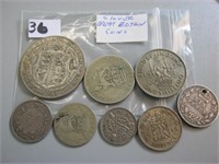 8  Great Britain Silver Coins