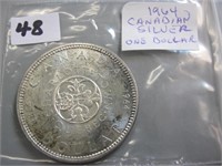 1964 Silver Canadian One Dollar Coin