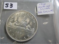 1961 Silver Canadian One Dollar Coin