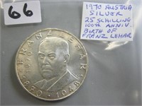 1970 Silver Austria 25 Schilling Coin