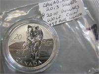 2013 Canadian Silver Twenty Dollar Wolf Coin