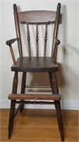 Antique Wooden High Chair