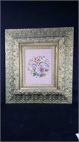Wooden Gold Gilded Frame W/ Needlepoint
