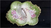 Antique Ceramic Hand-Painted German Candy Dish