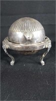 Rogers & Silver Co. Lion Foot Roll Top Caviar Dish