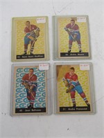 FOUR 1961-62 PARKHURST HOCKEY CARDS