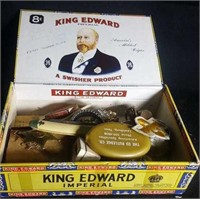 King Edward Cigar Box of Collectibles