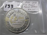 1999-2000 Five pound Anno Domini Coin