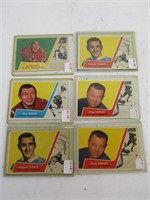 SIX 1963-64 TOPPS HOCKEY CARDS
