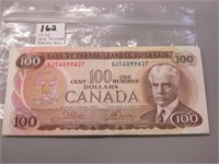 1975 Canadian One Hundred Dollar Bill