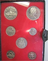 1972 Canadian 7 Coin Set in Black Case with Box