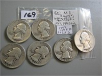 6   United States Washington Silver Quarters