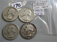 4   United States Washington Silver Quarters