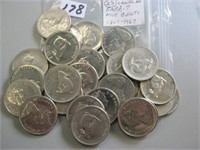 25  Canadian 1867-1967 Rabbit Five  Cents Coins