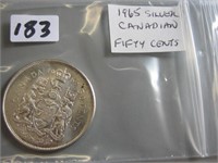 1965 Silver Canadian Fifty Cents Coin
