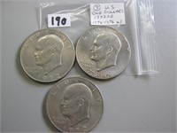 3  United States One Dollar Coins(1972x2 & 1976)
