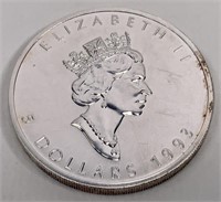 Canada $5 coin, 1 oz. .9999 fine silver