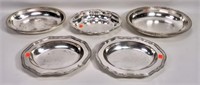 Silver over copper vegetable dishes, odd pieces,
