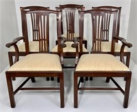 Cherry Henkel-Harris dining chairs, beaded leg,