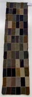 Crazy quilt table runner, 17.5" x 79" (some holes