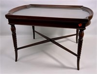 Coffee table with lift off serving tray, mahogany,