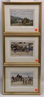 3 Coach prints in 9.5 x 12" frames