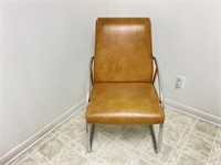 Mid Century Metal and Upholstered Lounge Chair